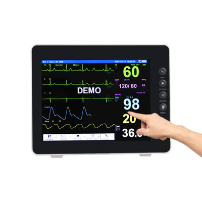 8-Inch Color TFT Display Multi Parameter Patient Monitor with ISO Certification and Trolley/Wall Bracket Compatibility