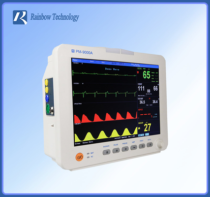 सुरक्षा मानक मल्टी पैरामीटर रोगी मॉनिटर 12.1 इंच एलसीडी टीएफटी डिस्प्ले