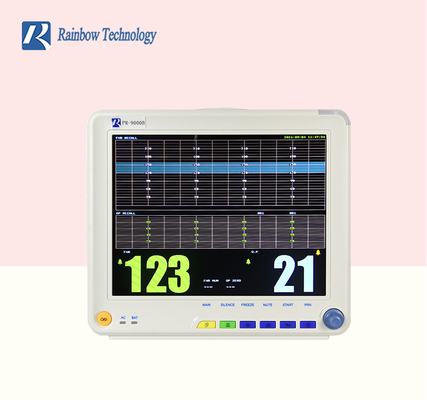 आईएसओ प्रमाणित भ्रूण हृदय गति मॉनिटर एंटी ईएसयू 12.1 इंच रंग टीएफटी डिस्प्ले: