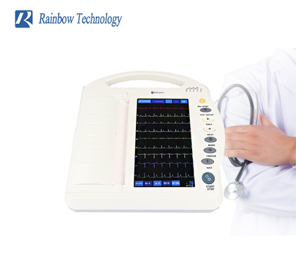 मेडिकल 10.1 इंच इलेक्ट्रॉनिक ईसीजी मशीन लाइट वेट टच स्क्रीन