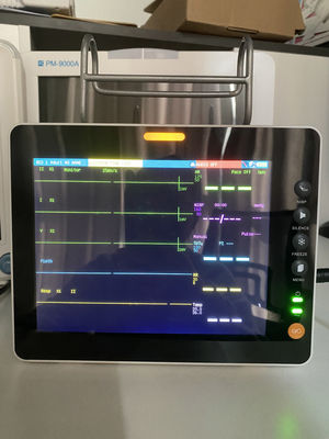 8 इंच पोर्टेबल मानव उपयोग मल्टी पैरामीटर पेशेंट मॉनिटर जिसमें 7-चैनल ईसीजी और 3-लेवल अलार्म है