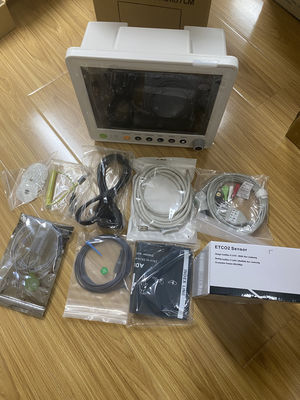 12.1'' कलर TFT LCD मल्टीपैरामीटर पेशेंट मॉनिटर, 1 साल की वारंटी और कॉम्पैक्ट 30*27*30CM डिज़ाइन के साथ