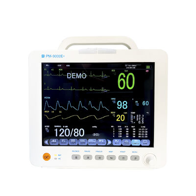 मल्टी पैरामीटर पेशेंट मॉनिटर जो SpO2, NIBP, Resp, ECG और Temp को माप सकता है