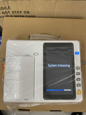 6-चैनल 7 इंच एलसीडी स्क्रीन अस्पताल के लिए बिजली स्रोत के साथ हैंडहेल्ड मेडिकल ईसीजी/ईकेजी डिवाइस