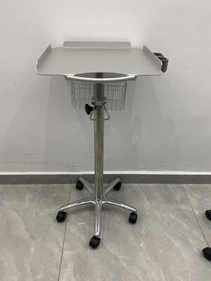 अस्पताल और क्लिनिक के उपकरण के लिए OEM सेवा के साथ आधुनिक डिजाइन धातु रोगी मॉनिटर ट्रॉली